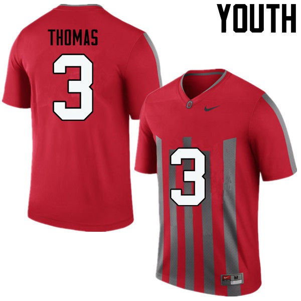 Ohio State Buckeyes #3 Michael Thomas Youth Embroidery Jersey Throwback
